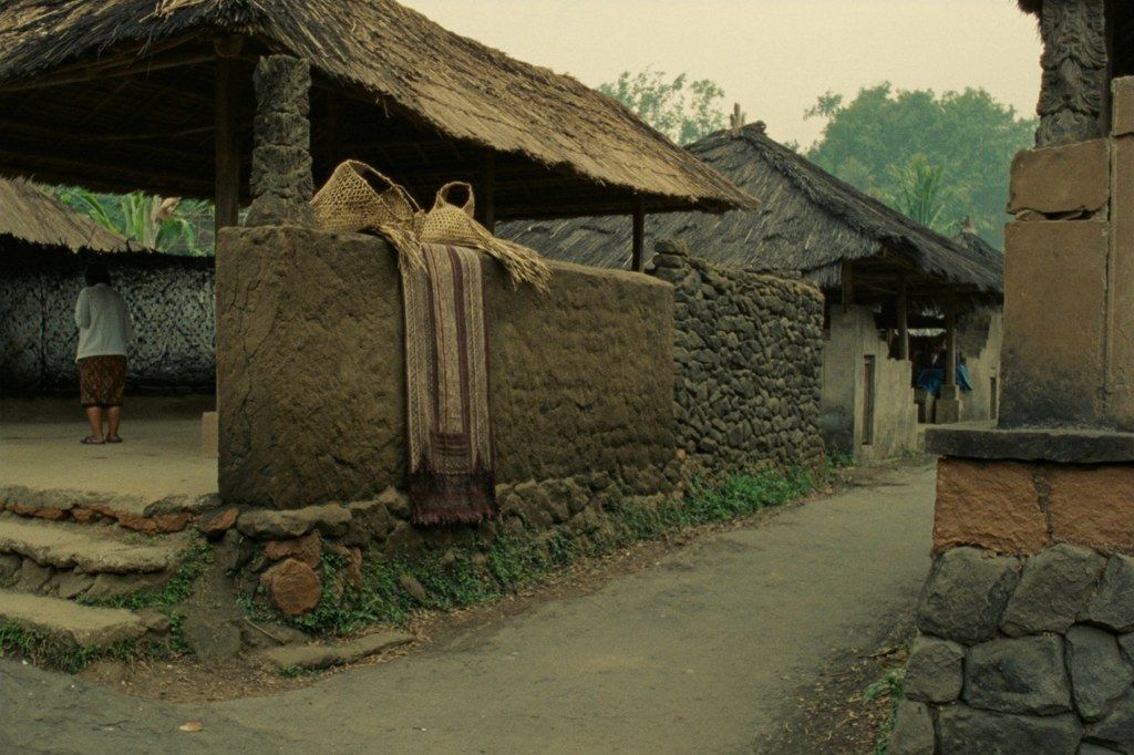 An old Bali Aga village lane and compounds