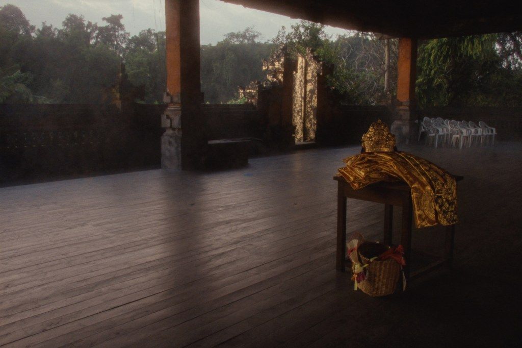 A Balinese Legong dancer's headdress and hands