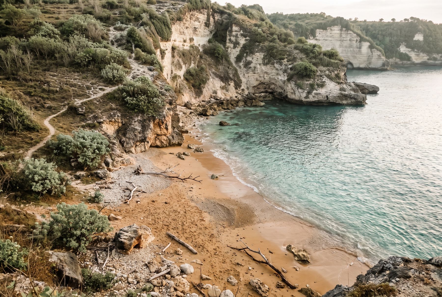 A quiet cove and clear water on the east of Nusa Penida
