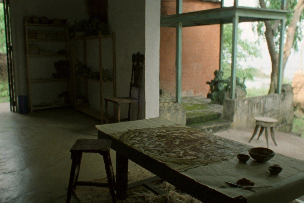 A classical Kamasan wayang painting worked by hand