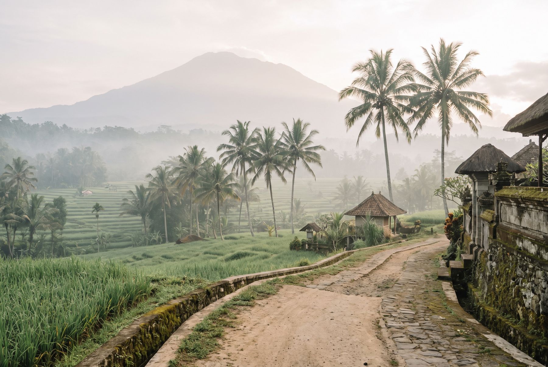 The Sidemen valley beneath Mount Agung