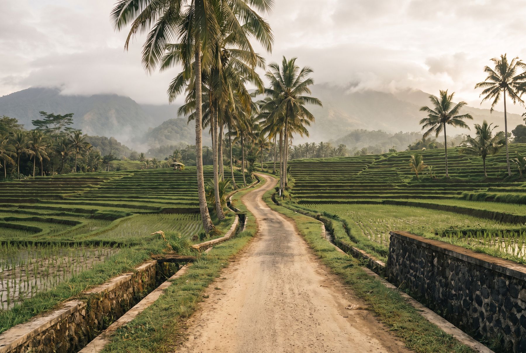 A Balinese water temple on the road toward Kintamani