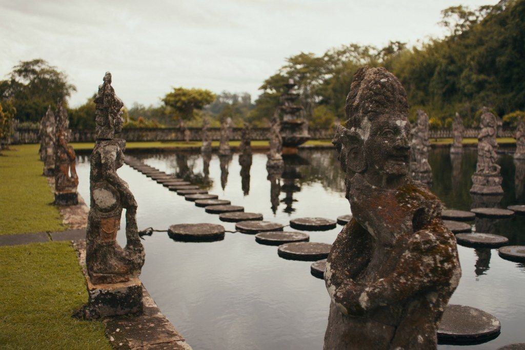 The Tirtagangga water palace pools and stepping stones